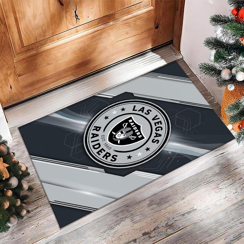 Tappeto in velluto di cristallo Las Vegas Raiders Morbido Anti?Tappetino Antiscivolo Comodo per Casa Soggiorno Camera da Letto Tappeto Decorativo