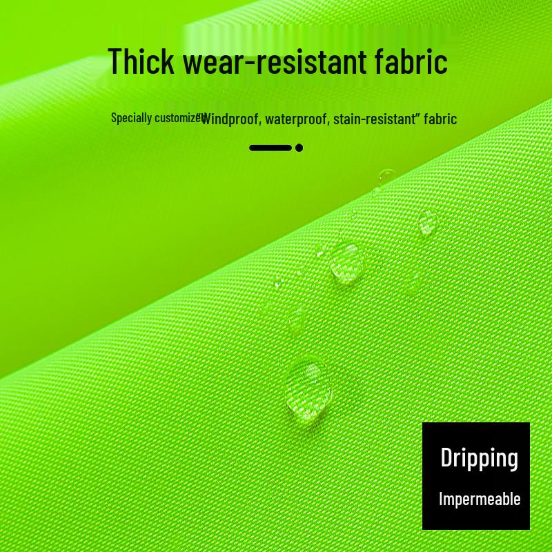 Unisex Reflective Raincoat and Pants Set for Motorcyclists and Delivery Riders - Waterproof and Split Design for Heavy Rain.