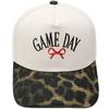 GAME DAY Bow Embroidery Color Matching Truck Hat Race Day Ladies Support Shade Dad Hat