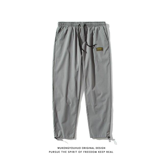 Мужские брюки-карго, шаровары, мужская уличная одежда, модные повседневные спортивные штаны, брюки с эластичной резинкой на талии, спортивные штаны XXXXXL серый