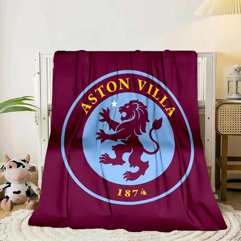 Football Club Emblem Lion Blanket Flannel Blanket for Bed, Sofa, Camping, Hiking, Picnic Essentials, Gift for Family Fan Gifts