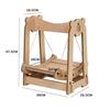 Wooden Rocking Cradle Cat Hammock - Anti-Tip Swing for Pets