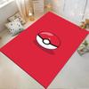 Tappeto Design Pokeball Rossa, Tappeto Antiscivolo Stile Moderno adatto per divani di soggiorno e camera da letto.