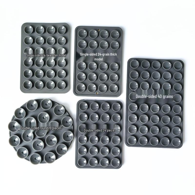 24 Strong Double-Sided Silicone Suction Cup Fixers - Multifunctional Small Adhesive Stickers