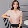 White Shirt Female Short Sleeve Shirt Fashion Bodycon Leisure Chiffon Blouse Tops