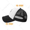 Hand Drawn Rooster Black Trucker Hat Mesh Back Adjustable Funny Gift Baseball Snapback Cap for Men Women