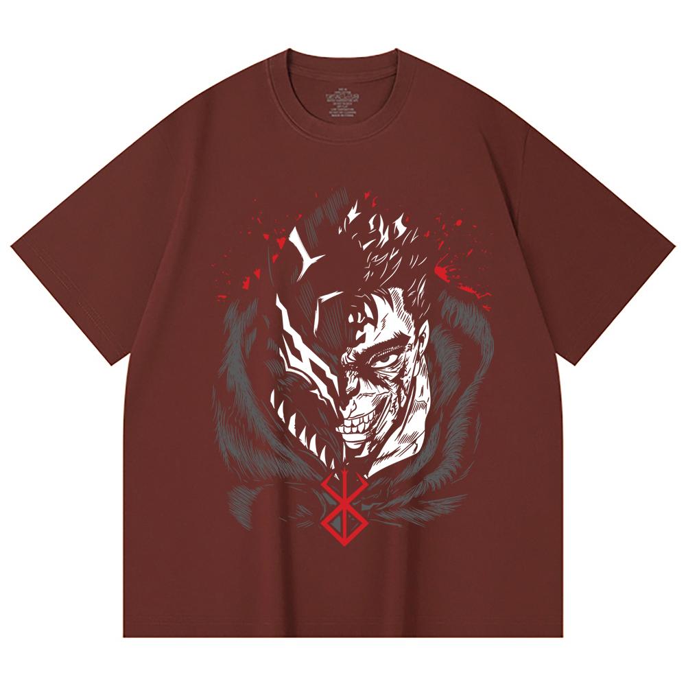 230 Gsm 100% Cotton Berserk V9 Print Unisex Heavy Cotton T Shirt