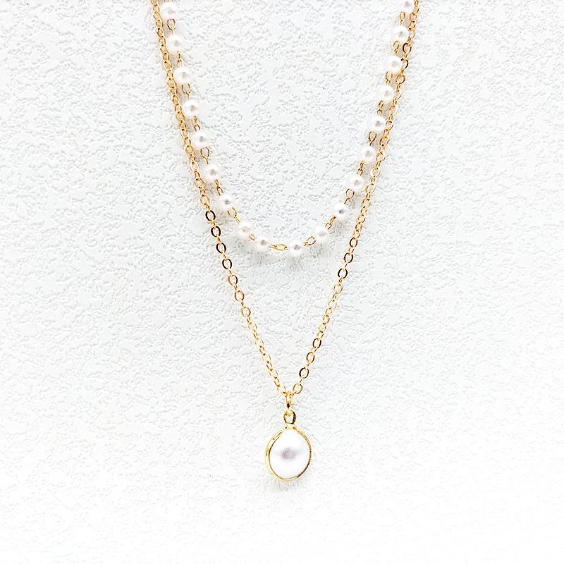 

Vintage Multi-layer Faux Pearl Cross Pendant Necklace for Women