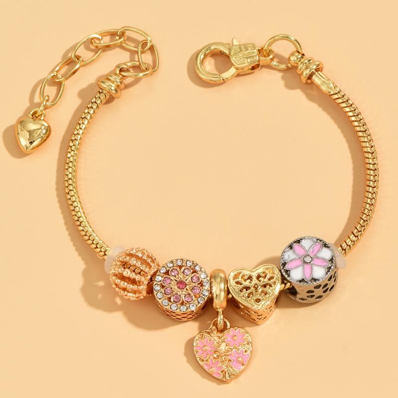 Bracciale Oro Con Cuore Inciso In Acciaio Inossidabile – Regalo Per Donna In Scatola Portagioie – Selfmade Jewelry