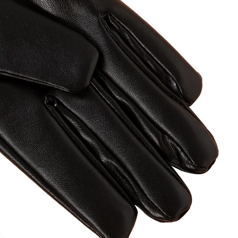 Aisiyalan Damskie Klasyczne Modne Rękawiczki ze Skóry PU