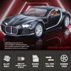1/24 Scale Bugatti Atlantic Supercar Diecast Car Model Toy, Pull Back Toy Vehicle with Sound and Light for Kids Toddler Boys Girls Gift Collection