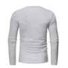 Men's Long Sleeve Henry Shirt Men's Slim Crew Neck Long Sleeve T-shirt