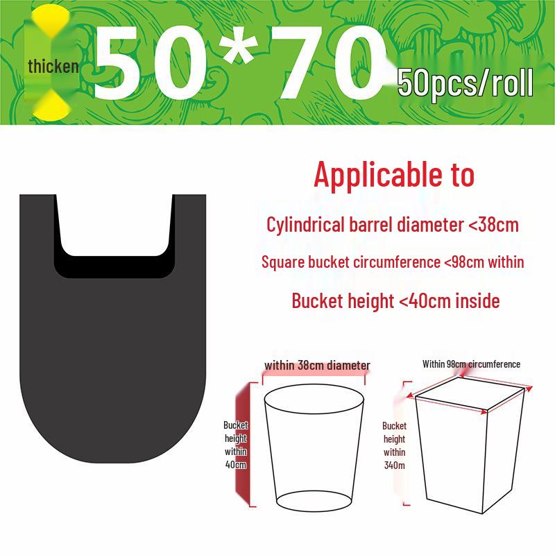 Large Black Heavy-Duty Kitchen Garbage Bags, Handheld Roll for Home and Office.