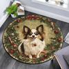 Christmas Dog Pattern Round rug,Carpet Rug for Living Room Bedroom Playroom ,Non-slip Floor Mat,Holiday Gifts and Birthday Gifts.