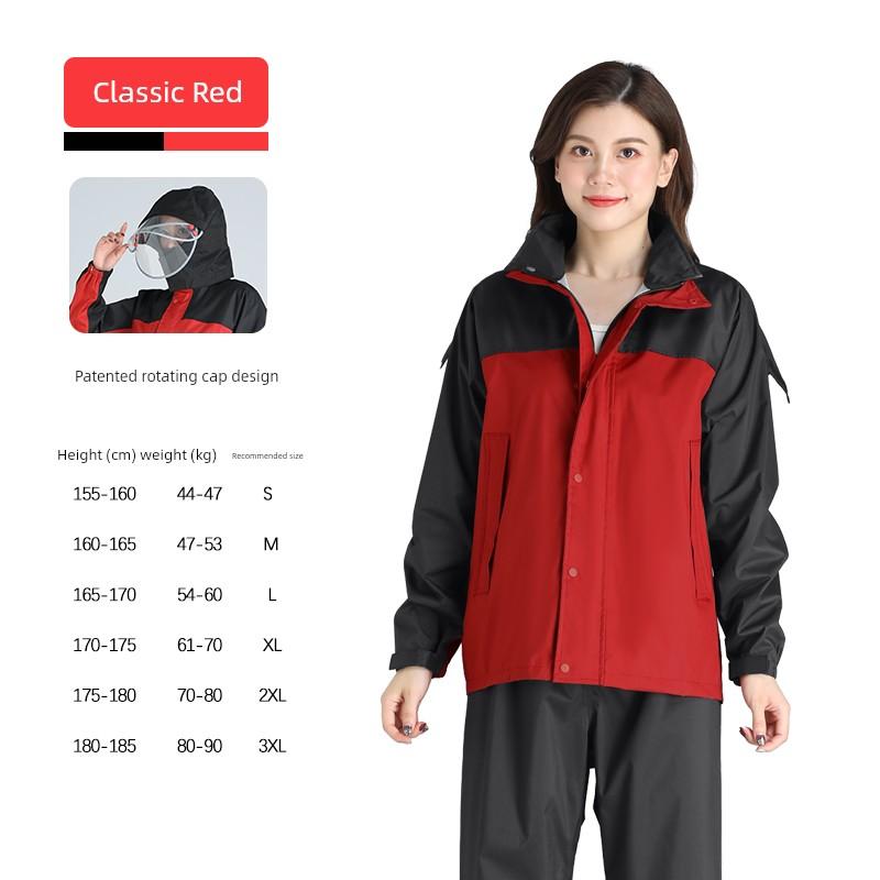 2025 New Raincoat and Rain Pants Set for Women, Adult Split-Type Outerwear for Farmers, Long Style, Full-Body Storm-Proof