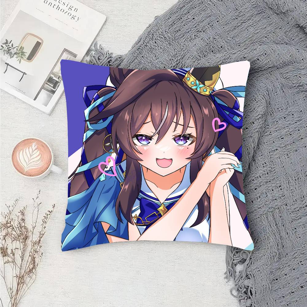 Vivlos Anime U-Uma Musume Pillow Case Fashion Square Pillowcase Bedroom Sofa Room Ins Decoration Leisure