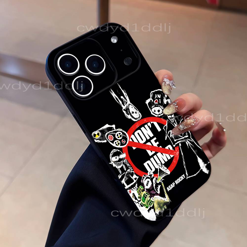 A-ASAP Dont Be Dumb R-Rocky Phone Case For iPhone 17,16,15,11,12,14,13 Pro Max Mini XS,XR,7 Plus 16E Air Shockproof Soft Cover