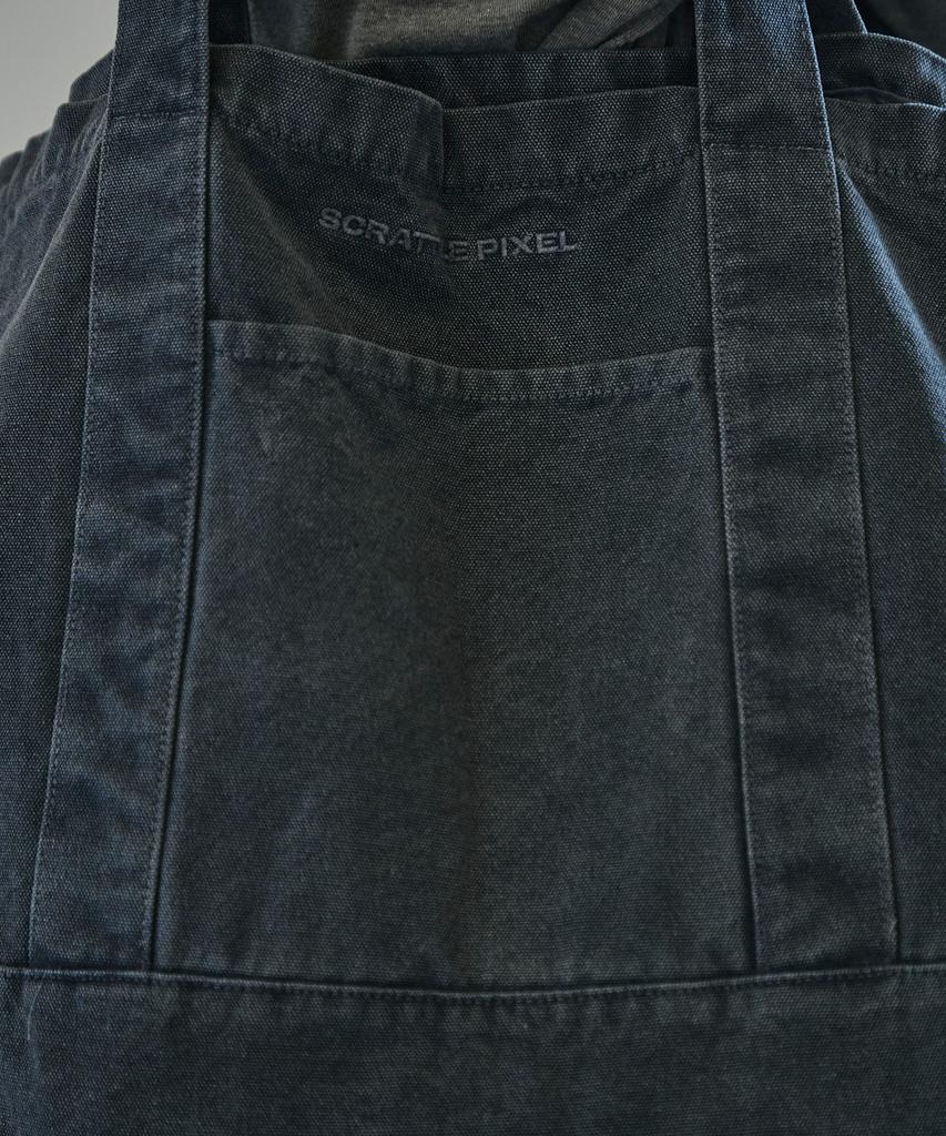 Scrattle_Pixel Vtg Dust Washed Tote Bag [Dark Blue]