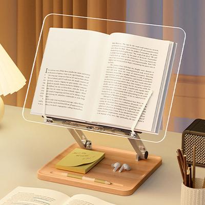 Nastavitelný akrylový stojan na knihy Hands-free stojan na kuchařku Multifunkční pro kuchařku Recepty Časopisy Tablety Laptopy