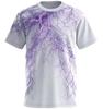 Herren T-Shirt mit 3D-Blitzmuster Sommer kurzärmelig lässig Rundhals atmungsaktiv Streetwear personalisiertes Oberteil