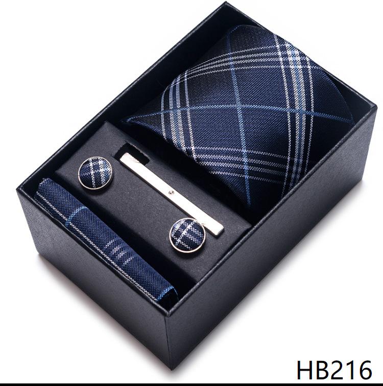Gift Box Men'S 8Cm Tie Business Dress Jacquard Yarn Business Career Tie Set Men