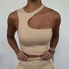 Solid Color round Neck Neck Sleeveless Top Pure Color round Neck Slim Fit Sleeveless Top Women