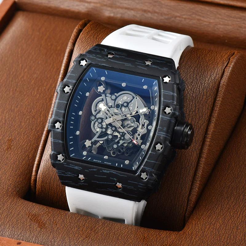 Precision Quartz Watch Stylish Wood Grain Watch Business Carbon Fiber Grain Quartz Watch Classy Creative Fashion Simple Clock