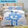 3pcs Custom Name Al Hilal Emblem Design Bedding Set Includes 1 Duvet Cover & 2 Pillowcases for All Seasons Dormitory Home Decor Christmas Gifts