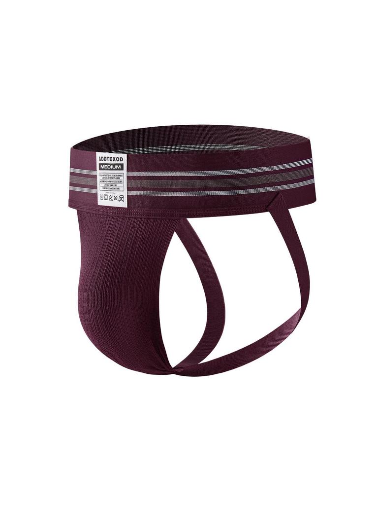 Men's Breathable Backless Thong with Wide Waistband and Large Pouch – European & American Sports Style