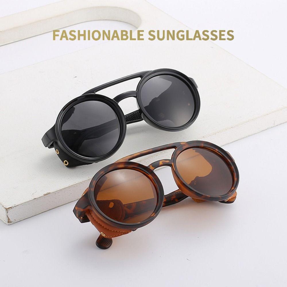 Travel Accessories Sun-Protective Round Sunglasses Outdoor Eyewear Punk Riding Goggles Black Shades Fishing Sunglasses