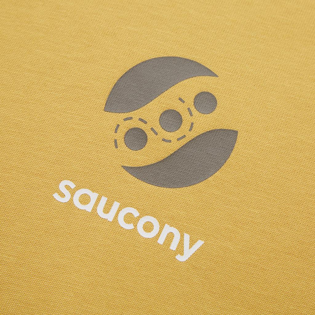 SAUCONY Natural Echo Fashion Comfortable Versatile Loose Short Sleeve T-Shirt Unisex Tops Yellow SA3259ST52O-YL051