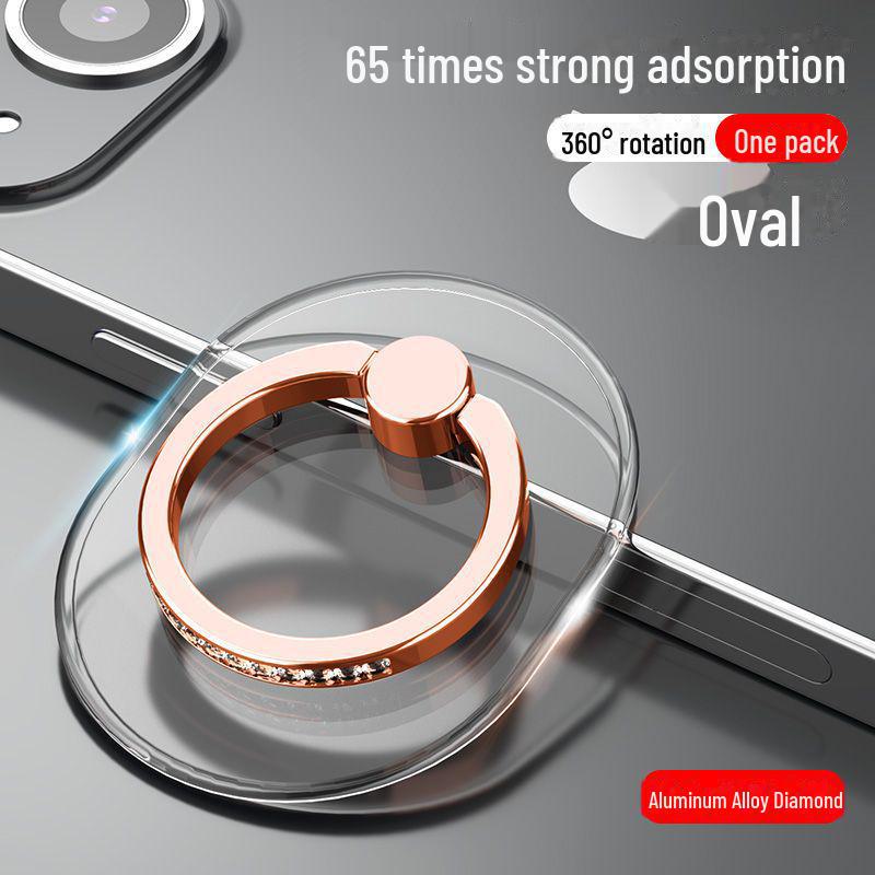 Diamond-Studded 360° Rotating Ultra-Thin Phone Ring Holder with Strong Adhesive for Universal Support