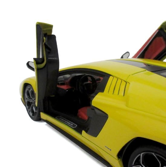 Maisto Lamborghini Countach Yellow Scale Special Edition Model with Display Openable and Working Suspension LPI800-4 1/18 Base, Doors,