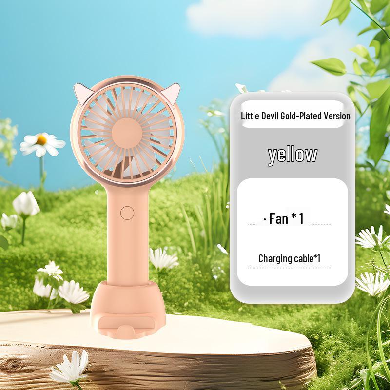 Portable Mini Folding Fan - Low Noise, Handheld for Outdoor & Office Use