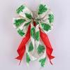 Yousheng Christmas Tree Topper Bow Striped Print Xmas Wreath Gift Bow Christmas Home Indoor Outdoor Decoration