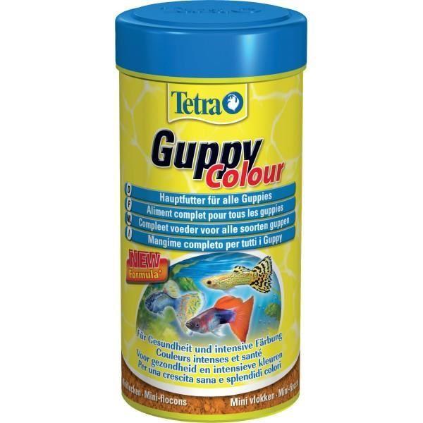 Aliment pour poissons - Tetra - Guppy Colour - Flocons - 250ml - Poisson d'eau froide et exotique