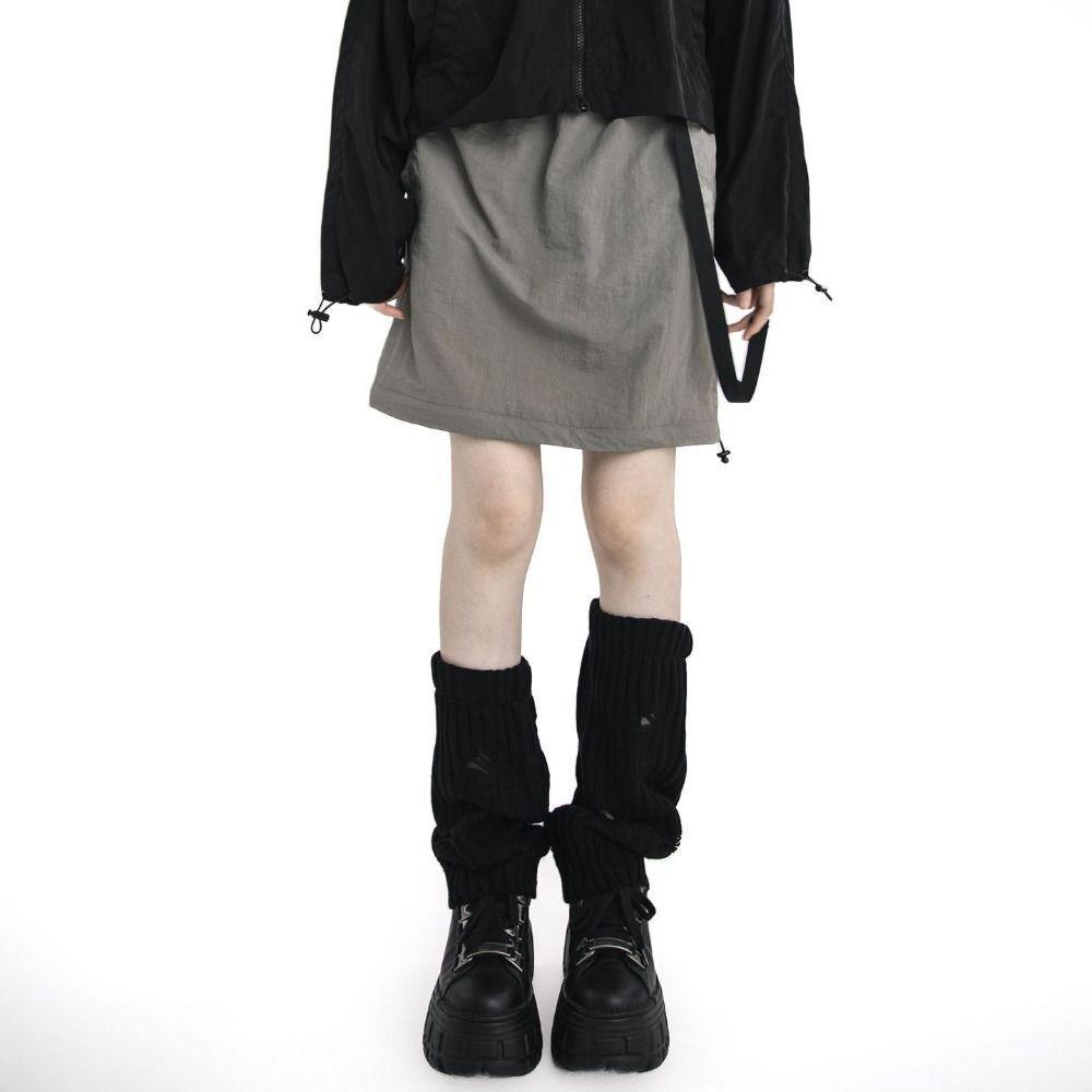 Sweet Cool Knitted Broken Hole Socks Subculture Ripped Foot Cover Fashion Knit Leg Warmer