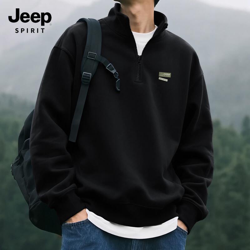 

JEEP SPIRIT Men s Half-Zip Pullover Sweatshirt XL