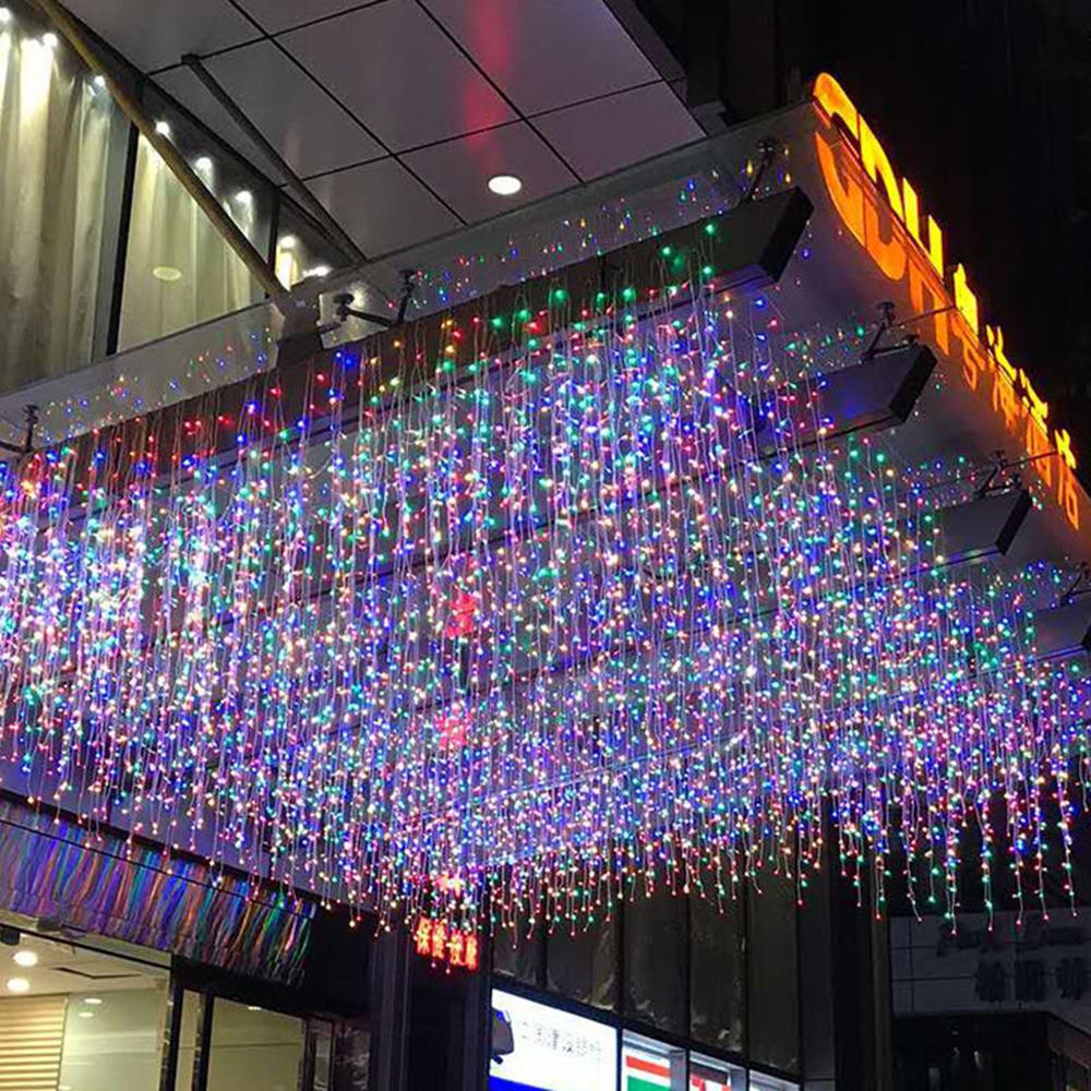 3.5-40M LED Saçaklı Dize Işıklar Noel Perde Peri Işıkları Çelenk Uzaktan Kumandalı Dış Mekan Yeni Yıl Düğün Sokak Tatil Dekorasyonu