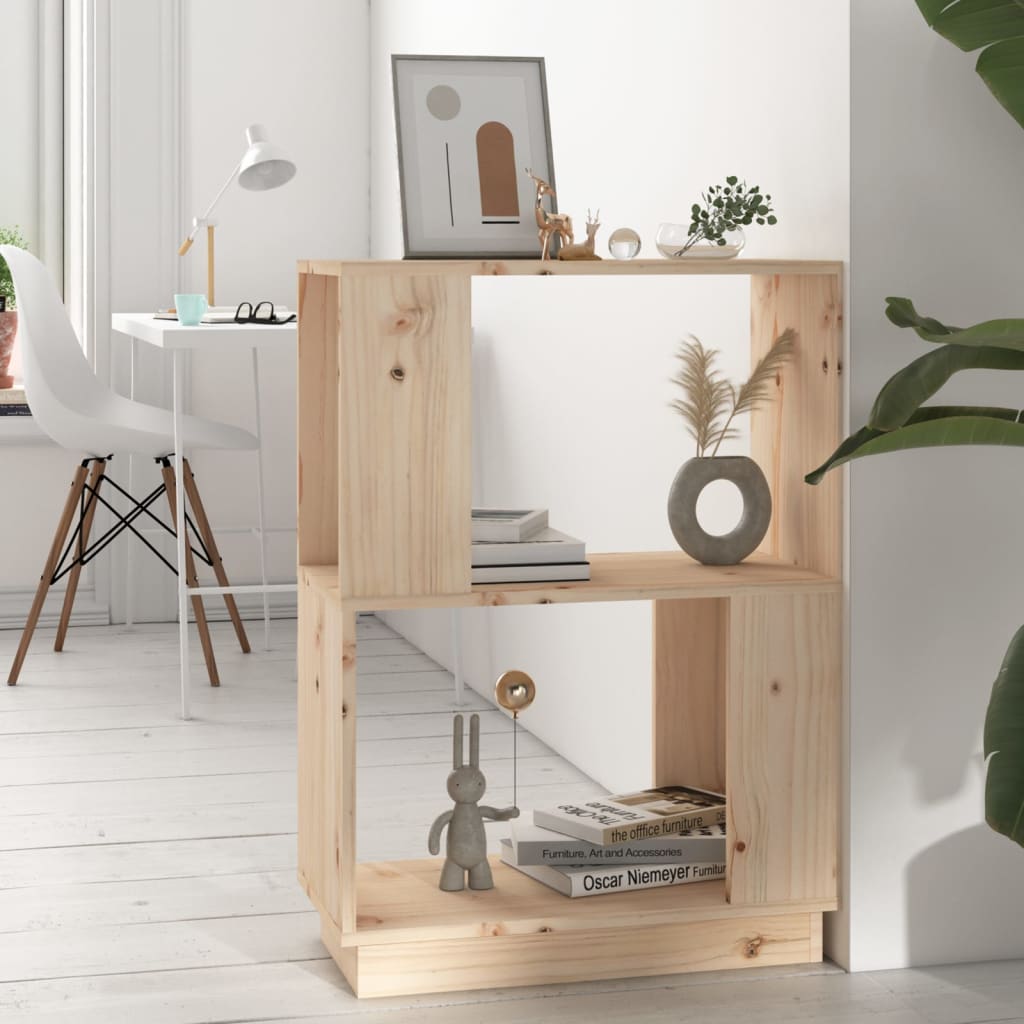 Bookshelf Room Divider 20.1 x 9.8 x 27.6 in (51 x 25 x 70 cm) Solid Pine Wood