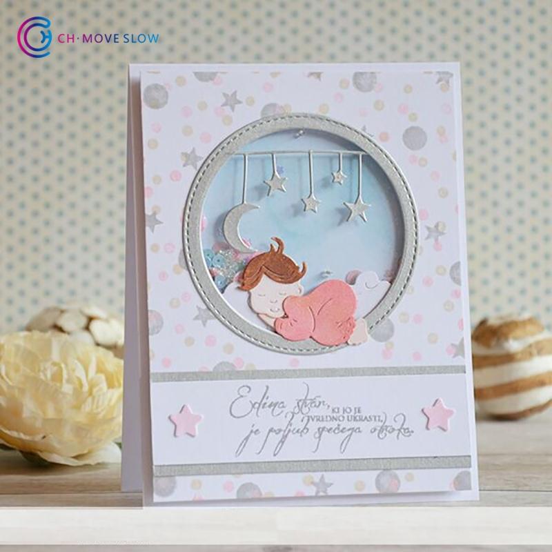 Moon Baby Scrapbooking DIY Cutting Knife Mold Carbon Steel Knife Mold Puzzle Embossing