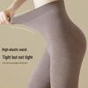Women's Cotton Striped Leggings with Warm Fleece-Lined Tights for Autumn & Winter