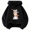 Süße Katze Grafik Kinder Kapuzenpullover Langarm Sweatshirt Cartoon Tier Jungen Mädchen Kleidung Kawaii Kätzchen Y2K