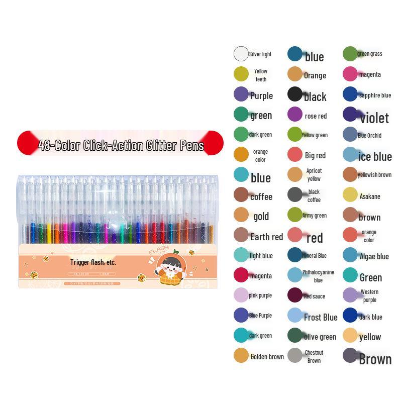 Colorful Glitter Gel Pens for Creative Journaling and Art - Ideal for Students and Children