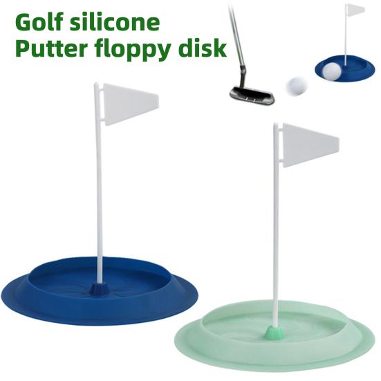 Golf Putting Cup with Flag Silicone Golf Hole Cup Indoor Outdoor Golf Putting Training Aid for Home Backyard Practice