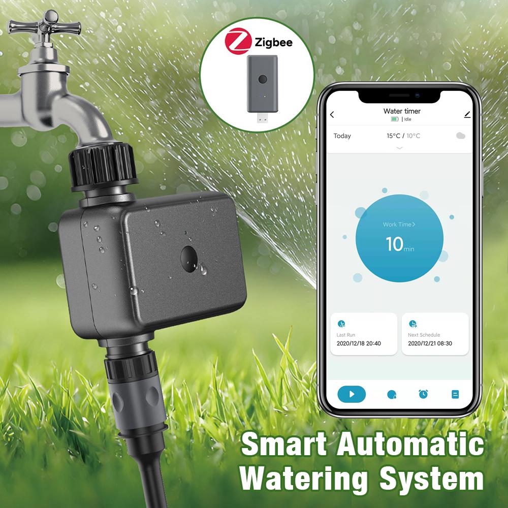 Sistema di irrigazione smart Tuya Wifi Timer automatico per l'acqua Timer per irrigatore Unità di controllo per tubo Flessibile Supporto Alexa per Giardino