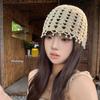 Beads Tassels Knit Beanies Bohemian Style Weave Cap Vintage Crochet Hollow Knitted Hat  Outdoor