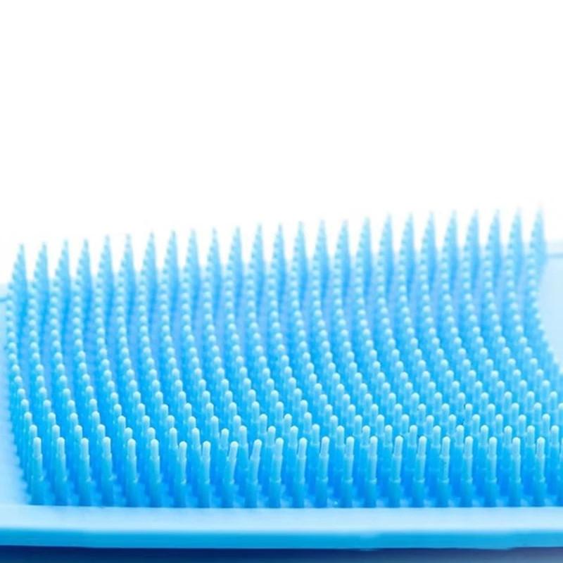 Bath Towel Silicone Exfoliating Double-sided Bath Cleaning Brush Rub Back Towel Bath Rub Back Massage Strip Bathroom Supplies