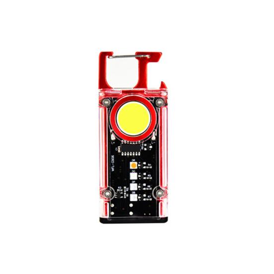 Praktische LED-Taschenlampe, wiederaufladbar, Outdoor-Camping-Schlüsselanhänger-Lampe