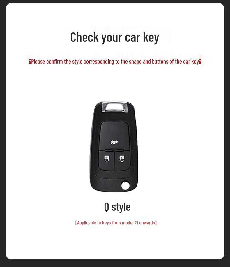 Suede Car Key Cover for Buick and Chevrolet Folding Keys